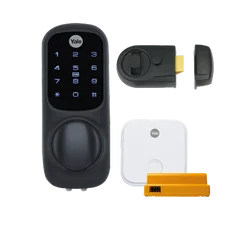 Keyless Black Smart Lock + Nightlatch + Connect Kit Bundle